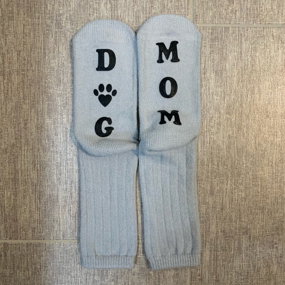 NWOT Dog mom fuzzy socks!